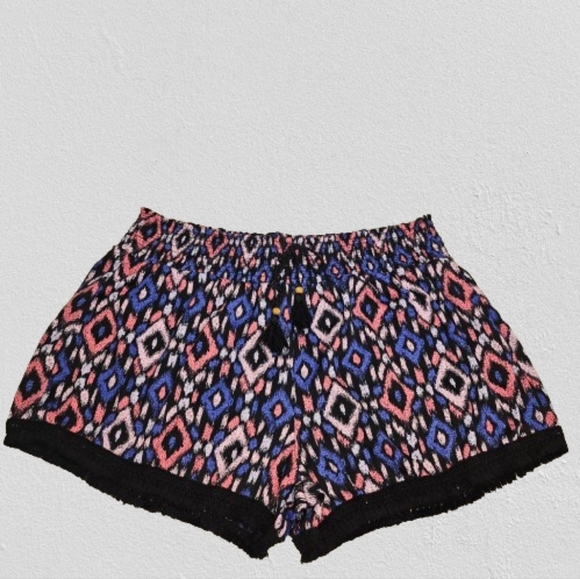 No Boundaries Juniors Multicolored Aztec Fringed Hem Stretchy Spadex XXXL (21) - Picture 3 of 12